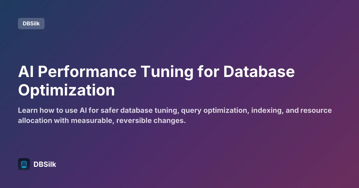 AI Performance Tuning for Database Optimization
